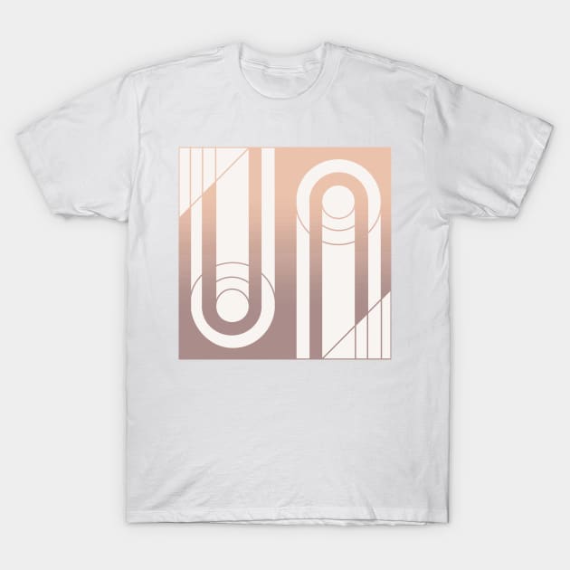 Geometric pink elegant abstract minimal T-Shirt by soycarola